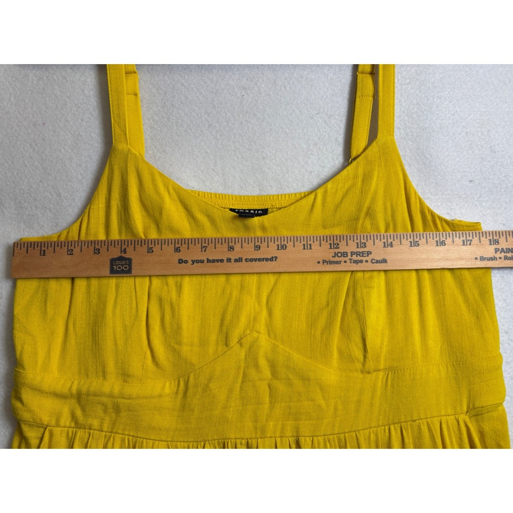 Torrid Yellow Tiered Maxi Dress Size 0 Boho Summer Resort Pockets - Picture 8 of 9